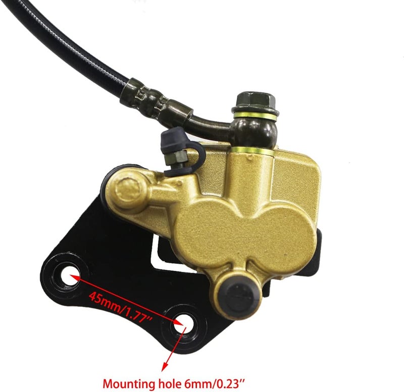 PRO BAT Front Disc Brake Master Cylinder Caliper + Disc Brake Rotor + Brake Pad Assembly for 50cc 70cc 90cc 110cc 125cc SSR Apollo Chinese Dirt Bike Pit Bike - Image 2